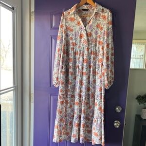 Floral Long Sleeve Maxi Dress